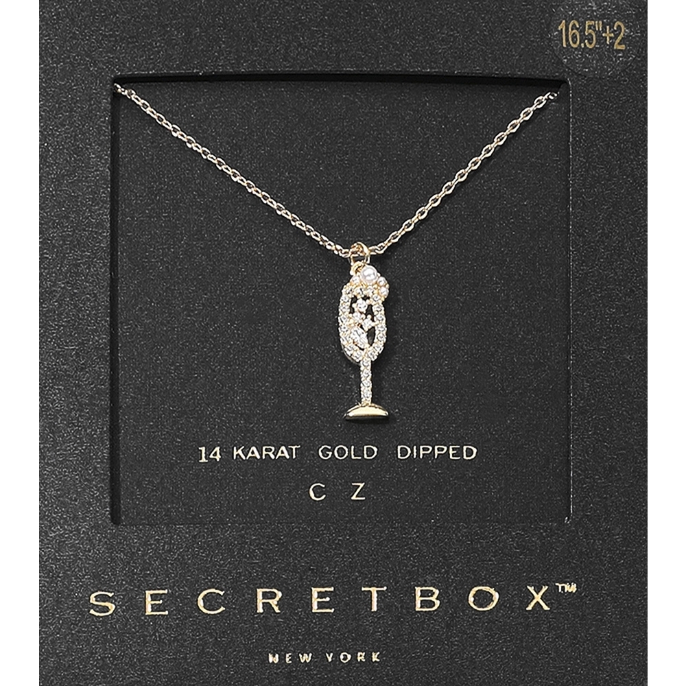 14k Gold Dipped Champagne Necklace